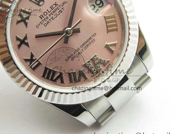 MiroTime 0124 Datejust 31mm 278271 SS BP Maker Best Edition Pink Roman Dial on Oyster Bracelet Vibrant 2748